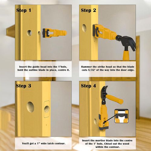 Professional Door Latch Installation Tool – Accurate Mortise Guide