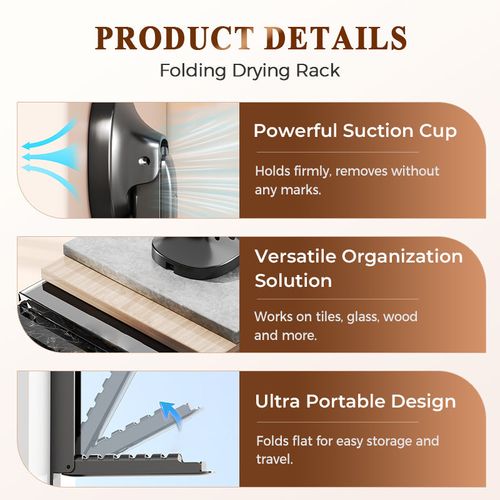 Adjustable and foldable vacuum drying rack