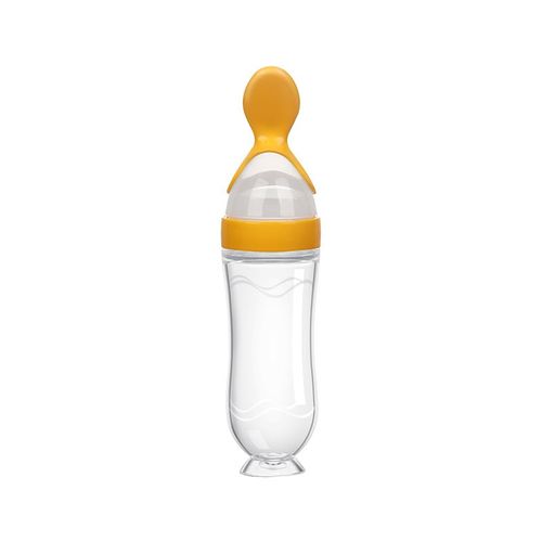 Baby Silicone Bottle Squeeze Spoon Feeder👶 Safe & Soft Food-Grade Silicone