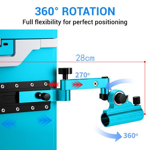 360° rotatable fishing rod holder for the fishing box