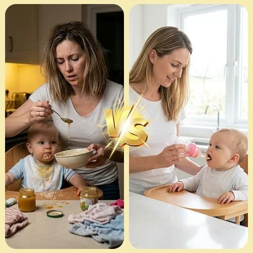 Baby Silicone Bottle Squeeze Spoon Feeder👶 Safe & Soft Food-Grade Silicone