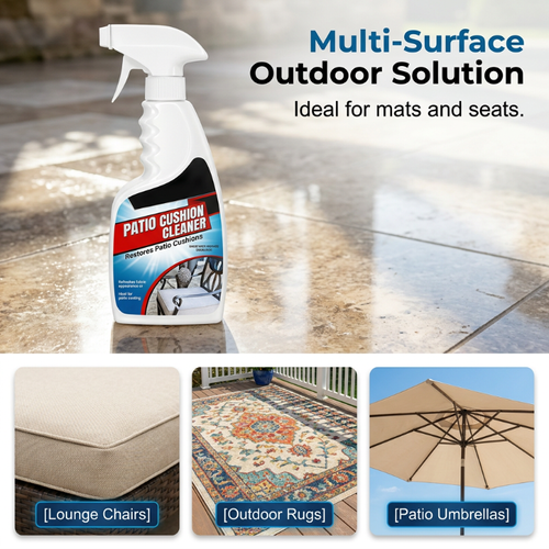 Patio Cushion Cleaner Spray for Deep Stain Removal and Fabric Refreshing