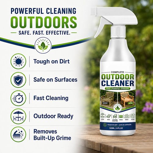 Outdoor Surface Cleaner Spray, Fast Acting Stain Remover for Patio, Wooden Furniture