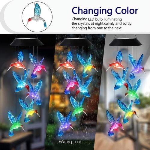 Creative Bird Design Solar Wind Chimes