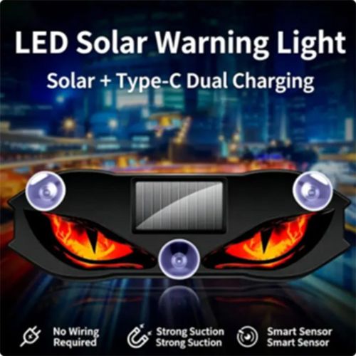 Solar Powered LED Car Warning Light