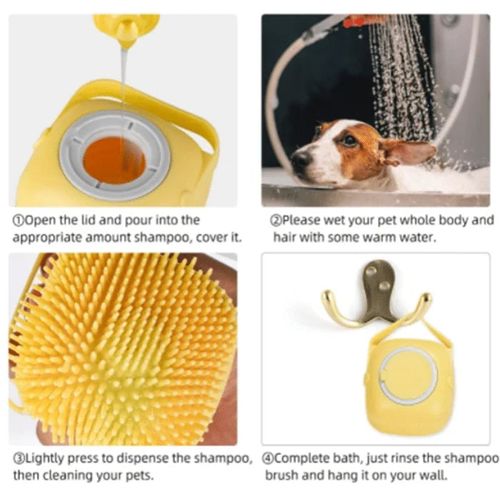 Bath Brush Massage Gloves Soft Safety Silicone Comb Pet Accessories