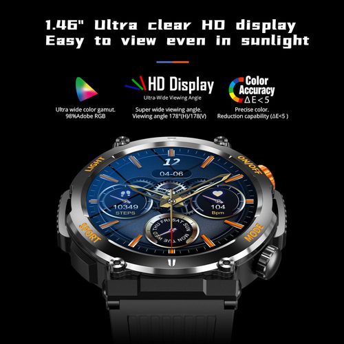 Waterproof sports and outdoor watch