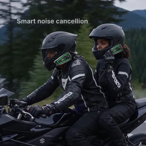 The new A1 motorcycle Bluetooth headset features stereo surround sound