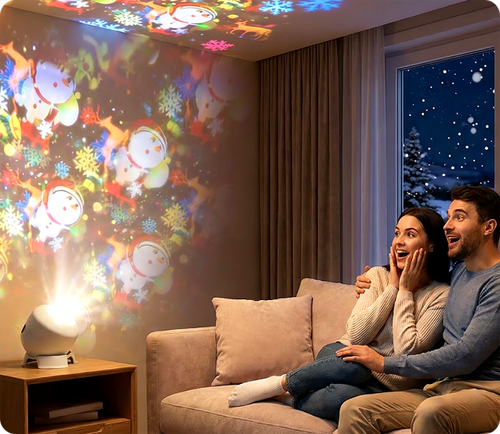 Dynamic Rotating LED Projector Light