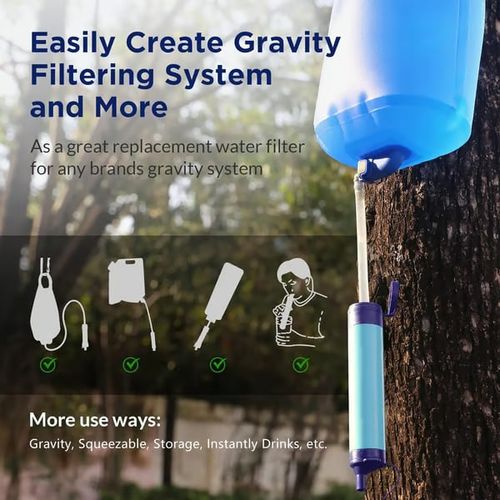 Personal Straw Water Filter for Camping