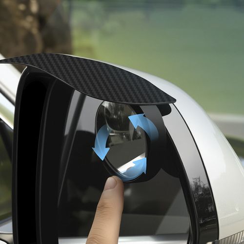 Adjustable Blind Spot Mirrors with Rain Visor