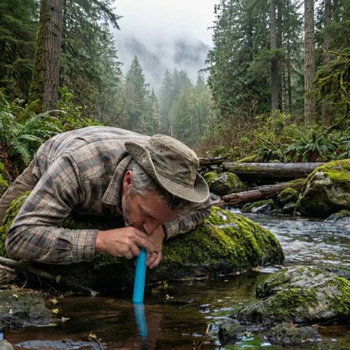 Personal Straw Water Filter for Camping