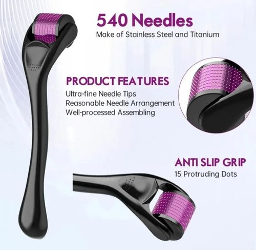 Derma Roller 0.5mm With 540 Stainless Steel Needles