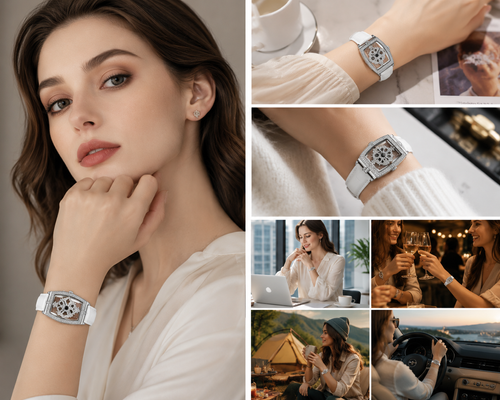 Rhinestone Accent Women's Fashion Watch