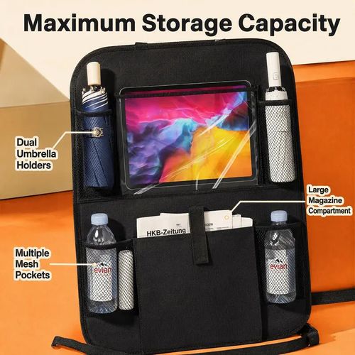 Durable Auto Accessory Car Back Seat Organizer with Tablet Holder