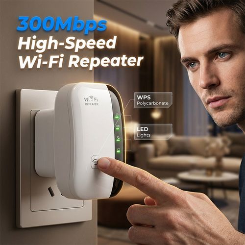 Wi-Fi signal repeater and booster with speed of 300 Mbs