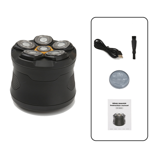 6-Blade Magnetic Electric Head Shaver