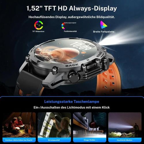 Waterproof sports and outdoor watch
