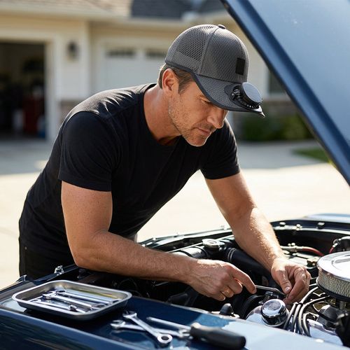Breathable Sun Hat Baseball Cap with Built-in Solar Cooling Fan