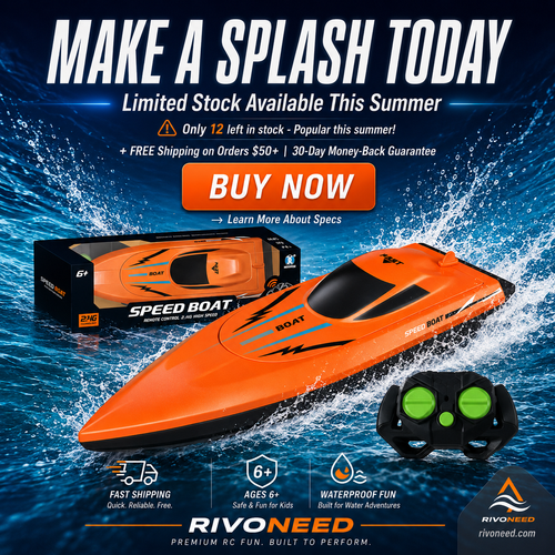 Dual-Motor RC Boat with Extreme Performance