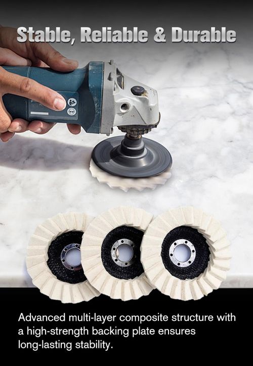 Wool felt polishing disc