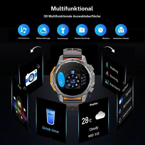 Waterproof sports and outdoor watch