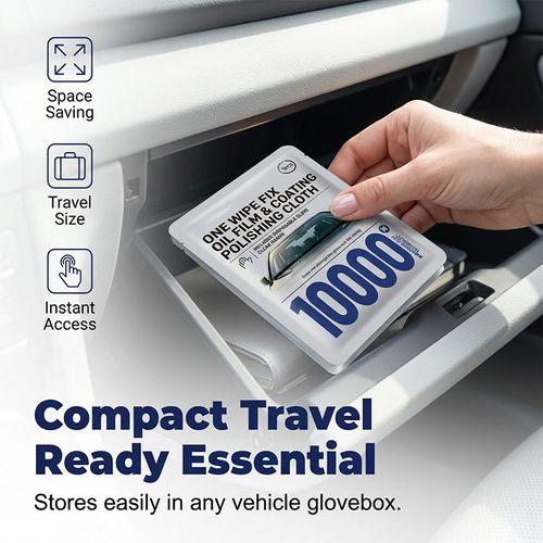 Windshield oil removal wipes