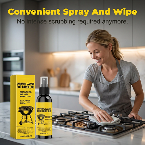 Universal grill cleaner for greasy grills
