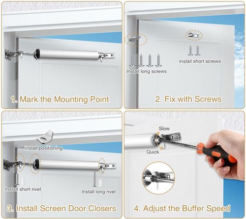Adjustable Pneumatic Screen Door Closer