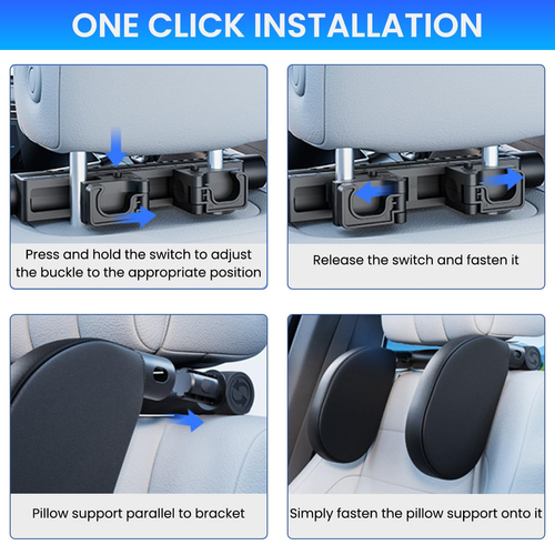 Ergonomic Adjustable Comfort Car Headrest Pillow