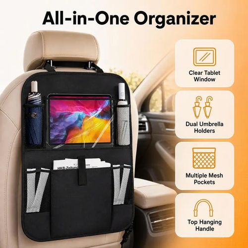 Durable Auto Accessory Car Back Seat Organizer with Tablet Holder