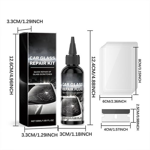 Repair kit for quick repair of cracks in car windows