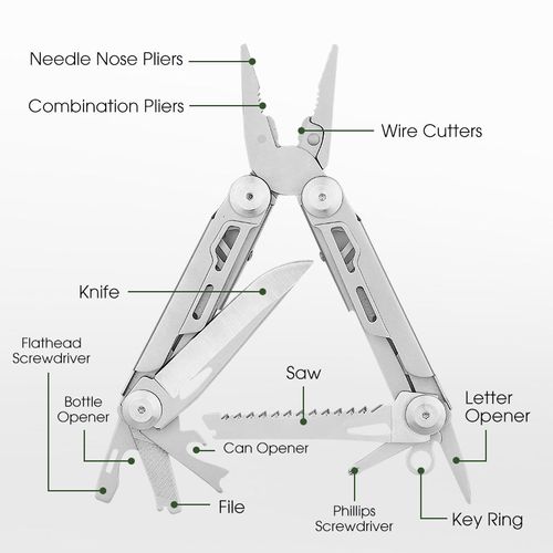 Stainless Steel Folding Multi-Purpose Pliers