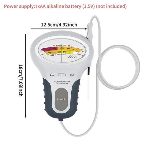 pH and chlorine tester for swimming pools