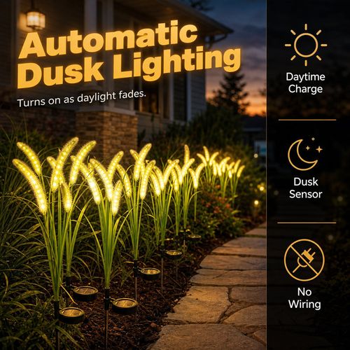 Decorative Solar Garden Lights in the Shape of a Foxtail