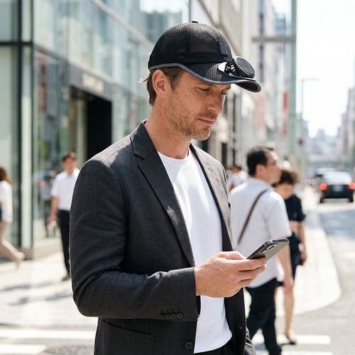 Breathable Sun Hat Baseball Cap with Built-in Solar Cooling Fan