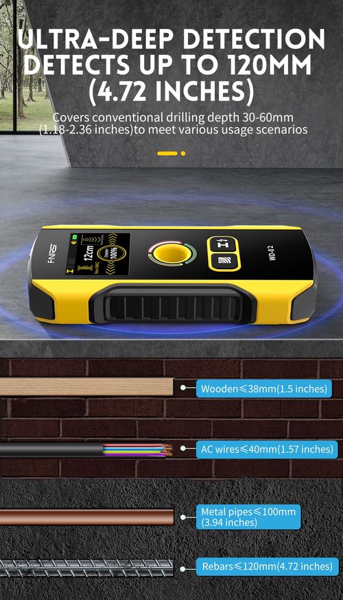 Metal Detector Wall Stud Scanner with Positioning Hole