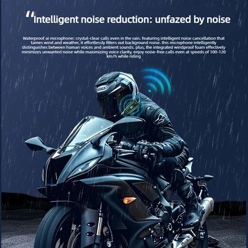 The new A1 motorcycle Bluetooth headset features stereo surround sound