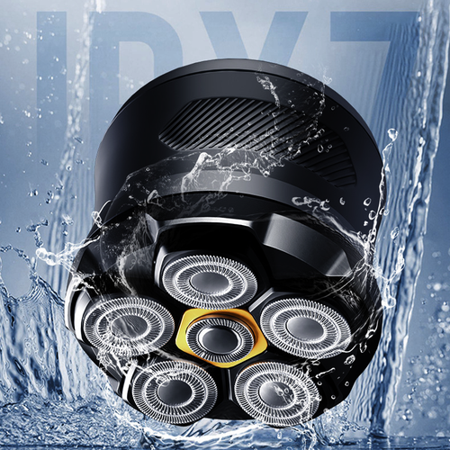 6-Blade Magnetic Electric Head Shaver