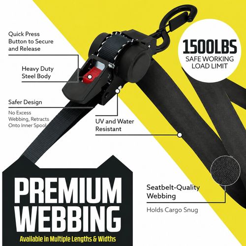 Auto Retractable Ratchet Straps