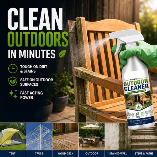 Outdoor Surface Cleaner Spray, Fast Acting Stain Remover for Patio, Wooden Furniture