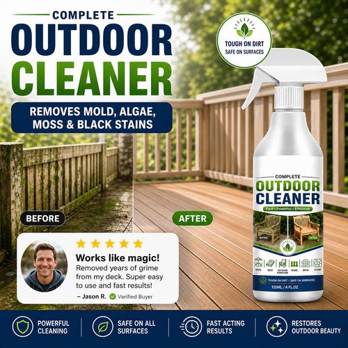 Outdoor Surface Cleaner Spray, Fast Acting Stain Remover for Patio, Wooden Furniture