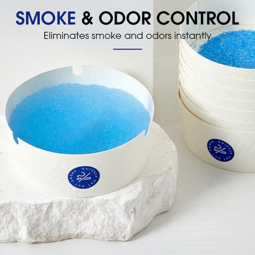 Disposable ashtray with ash-absorbing gel
