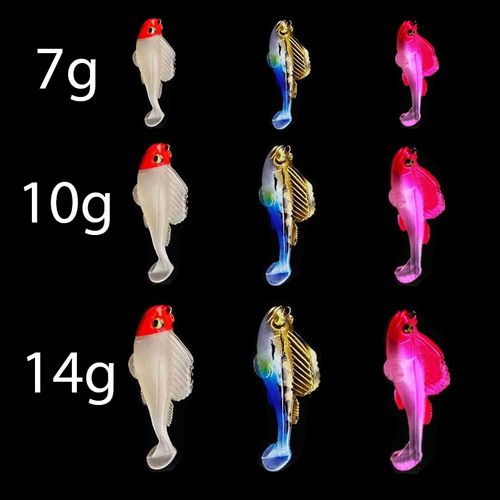 9-Piece T-Tail Soft Lure Set with Box