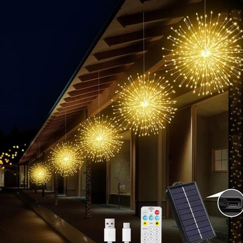 Solar Firework String Lights for Yard