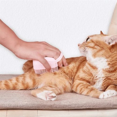 Bath Brush Massage Gloves Soft Safety Silicone Comb Pet Accessories