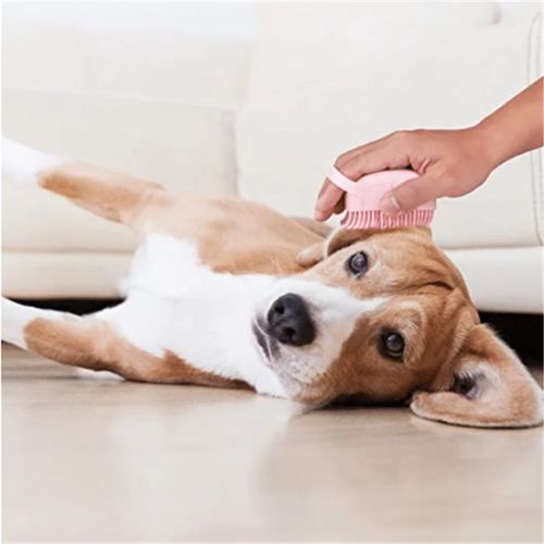 Bath Brush Massage Gloves Soft Safety Silicone Comb Pet Accessories