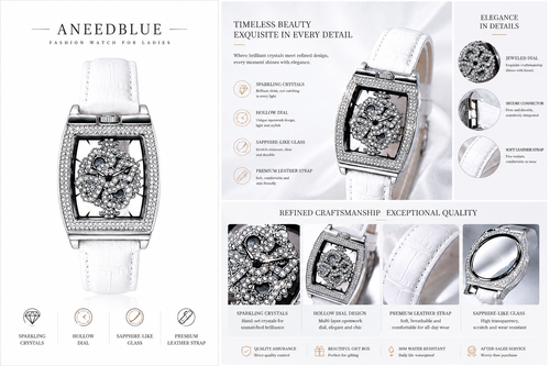 Rhinestone Accent Women's Fashion Watch