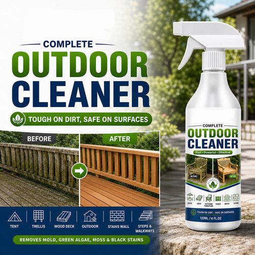 Outdoor Surface Cleaner Spray, Fast Acting Stain Remover for Patio, Wooden Furniture