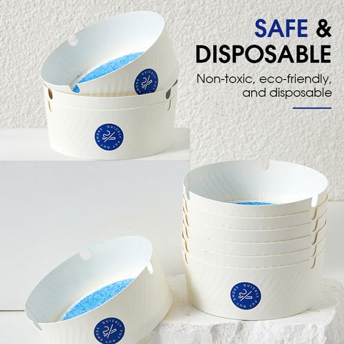 Disposable ashtray with ash-absorbing gel